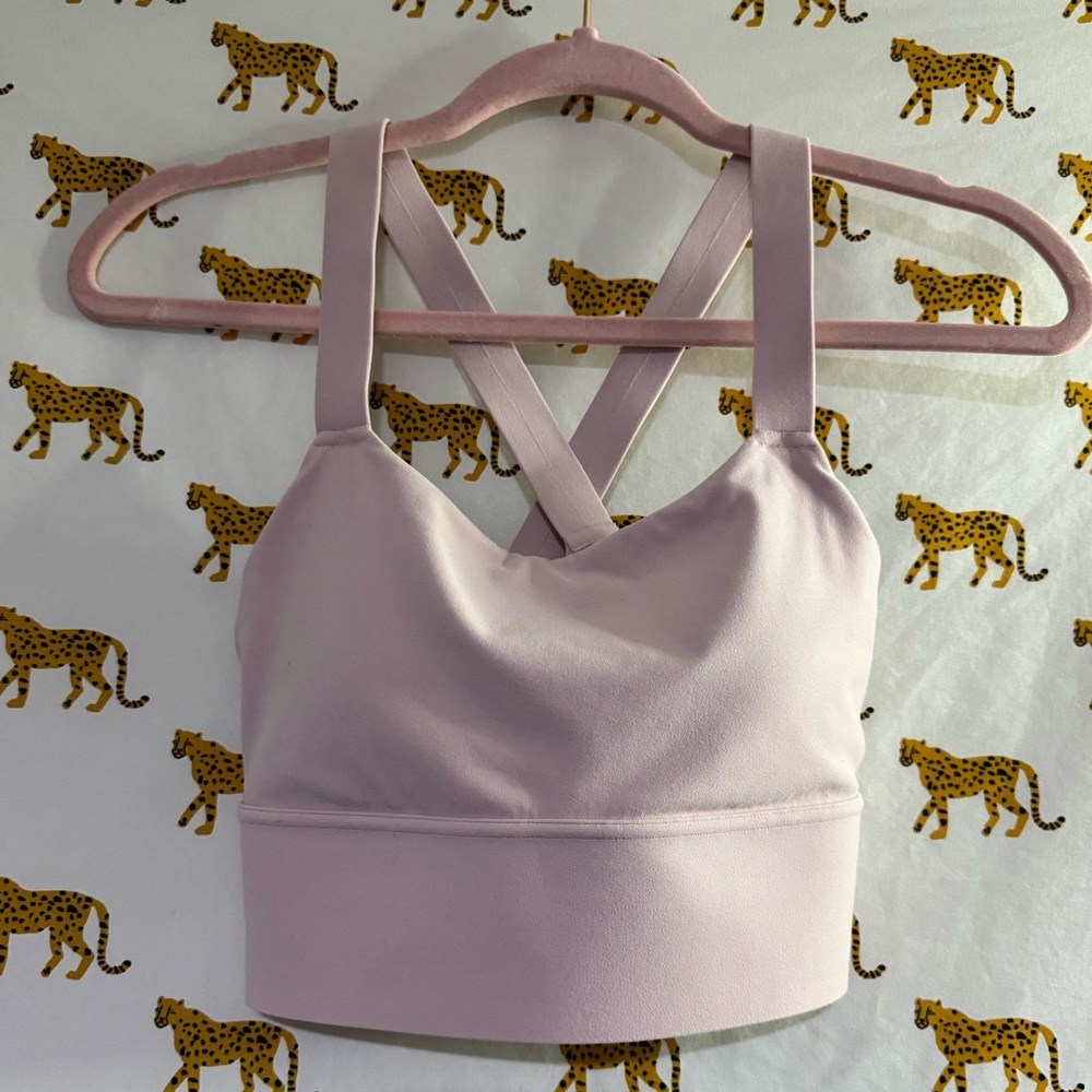 Athleta padded pink bra size S